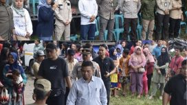 FOTO : Wakil Bupati Firdaus, saat hadir langsung untuk meninjau pelaksanaan GPM, di lapangan gagah lurus Kasongan.