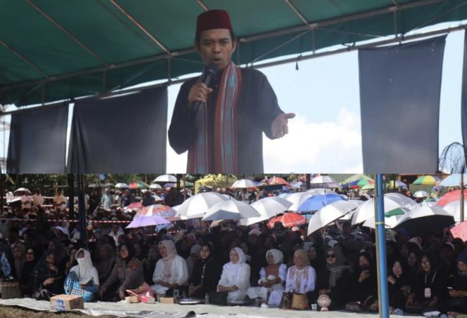 
					FOTO : Ustadz Prof. H. Abdul Somad (UAS) saat Tabligh Akbar di Tumbang Samba.
