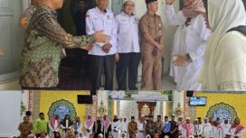 FOTO : Suasana saat penyambutan kedatangan Jemaah Haji asal Katingan.