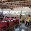 TINJAU : Anggota DPRD Kabupaten Gumas Rayaniatie Djangkan ketika meninjau bangunan ruang kelas SDN Desa Tewai Baru, Kecamatan Sepang, belum lama ini.