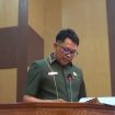 FOTO : Alfriyano, saat menyampaikan pendapat akhir fraksi PKB.