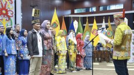 FOTO : Suasana pelantikan Ayah dan Bunda Generasi Berencana, di Aula Jayang Tingang, Kantor Gubernur Kalimantan Tengah.
