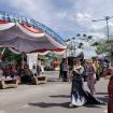 FOTO : Suasana kegiatan Pawai Budaya di Kota Kasongan.