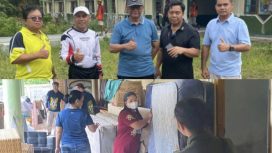 FOTO : Suasana Asisten I Setda Katingan dan jajaran saat Kerja Bakti di Lokasi Sekolah Rakyat.