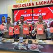 FOTO : Usai Press Release, Kapolres Katingan bersama pihak Kejaksaan melaksanaan pemusnahan barang bukti narkotika.