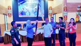 FOTO : Endang Susilawatie saat dikukuhkan sebagai Ketua KORMI Katingan periode 2025-2028.