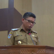 FOTO : Wakil Bupati Firdaus, saat menyampaikan pidato pengantar Bupati Katingan.