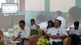 FOTO : Suasana saat pembekalan bagi peserta KKN dipimpin Pj Sekda Katingan.