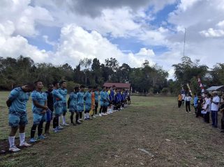 FOTO : Ketua HPPD Katingan Rabuansyah, saat pelaksanaan pembukaan kegiatan turnamen sepak bola.