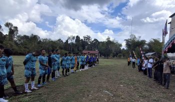 FOTO : Ketua HPPD Katingan Rabuansyah, saat pelaksanaan pembukaan kegiatan turnamen sepak bola.
