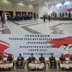 FOTO : 48 Anggota Paskibraka saat prosesi pengukuhan oleh Bupati Katingan Saiful.
