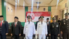FOTO : Bupati dan Wakil Bupati Katingan serta jajaran saat ikuti upacara HUT RI.