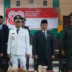 FOTO : Suasana saat Wabup mengikuti upacara secara daring melalui kanal YouTube Sekretariat Presiden.
