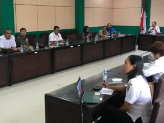 FOTO : Suasana pelaksanaan rapat diruang rapat Bupati setempat, dipimpin langsung Plt Staf Ahli Bupati Katingan.