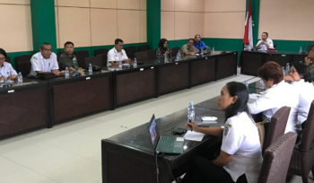 FOTO : Suasana pelaksanaan rapat diruang rapat Bupati setempat, dipimpin langsung Plt Staf Ahli Bupati Katingan.