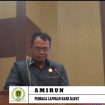 FOTO : Anggota DPRD Katingan, Amirun, yang membacakan laporan (Banggar).
