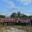 FOTO : Wabup Katingan Firdaus, saat pembukaan kemah besar pramuka dan jambore cabang katingan.