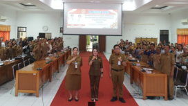 FOTO : Asisten III Setda Katingan Evie Silvia Baboe, membuka kegiatan tersebut secara resmi.