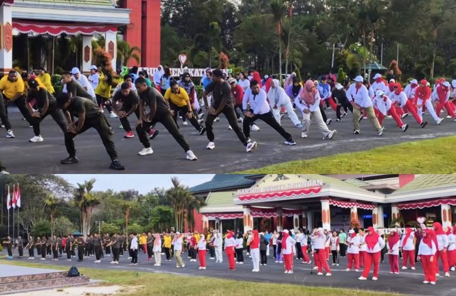 
					FOTO : Suasana senama bersama dan pemeriksanaan kesehatan gratis, di halaman kantor Bupati Katingan.