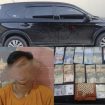 FOTO : Pelaku KF dan barang bukti saat diamankan pihak kepolisian.
