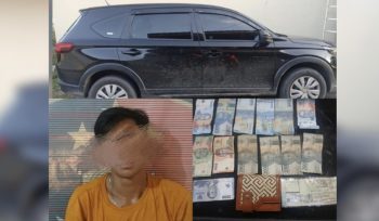 FOTO : Pelaku KF dan barang bukti saat diamankan pihak kepolisian.