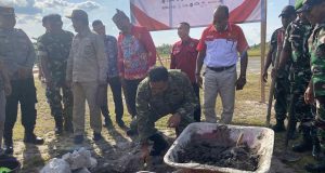 Kodim 1019/Katingan Turut Sukseskan Pembangunan Koperasi Merah Putih di Desa Hampalit