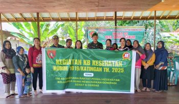 FOTO : Suasan kegiatan program KB Kesehatan 2025 Digelar di Katingan Tengah oleh Kodim 1019/Katingan.