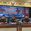 FOTO : Kepala Kejari Katingan, Gatot Haryono, didampingi Kasi Pidsus dan Kasi Intel, saat kegiatan press release.