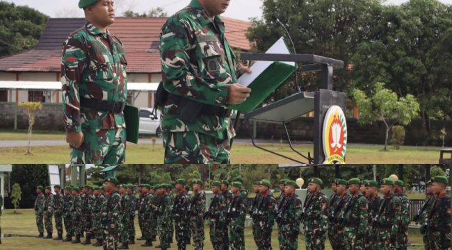 FOTO : Komandan Kodim 1019/Katingan, Letkol Inf Sulkifli, saat memimpin upacara peringatan Hari Juang TNI AD.