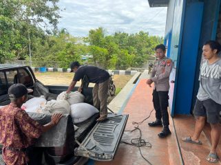 JAGUNG : Hasil panen jagung hibrida diserahkan untuk dijual ke Gudang Bulog Kuala Kurun, Kamis, 19 Februari 2026.