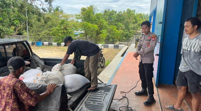 JAGUNG : Hasil panen jagung hibrida diserahkan untuk dijual ke Gudang Bulog Kuala Kurun, Kamis, 19 Februari 2026.
