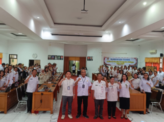 FOTO : Suasana pelaksanaan Bimtek Aplikasi e-Regulasi yang digelar Bagian Hukum Sekda Katingan, di Aula Bappedalitbang setempat.