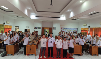FOTO : Suasana pelaksanaan Bimtek Aplikasi e-Regulasi yang digelar Bagian Hukum Sekda Katingan, di Aula Bappedalitbang setempat.