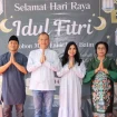 SILATURAHMI : Bupati Gumas Jaya Samaya Monong didampingi Wakil Bupati Efrensia LP Umbing ketika bersilaturahmi lebaran di kediaman Kapolres AKBP Heru Eko Wibowo, Sabtu, 21 Maret 2026.