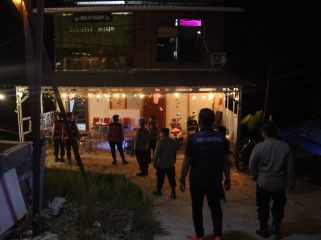 PATROLI KRYD : Personel Polres Gumas ketika melakukan patroli KRYD ke sejumlah lokasi di Kota Kuala Kurun, Senin, 9 Maret 2026 malam.
