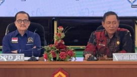 FOTO : Sekda Katingan dan jajaran saat kunjungan reses anggota DPD RI, ke Katingan.