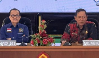 FOTO : Sekda Katingan dan jajaran saat kunjungan reses anggota DPD RI, ke Katingan.