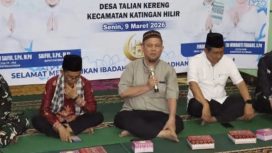FOTO : Bupati Katingan Saiful, saat safari ramadan di Desa Talian Kereng.