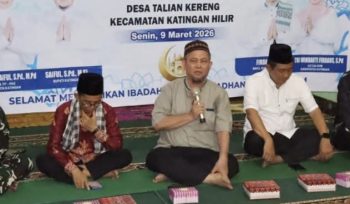 FOTO : Bupati Katingan Saiful, saat safari ramadan di Desa Talian Kereng.