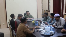 FOTO : Suasana pelaksanaan rapat Bupati bersama organisasi keagamaan di Kabupaten Katingan.
