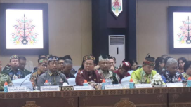 FOTO : Bupati Katingan Saiful, saat menghadiri pertemuan kunjungan kerja reses Komisi II DPR RI dan Kementerian ATR/BPN.