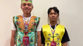 JUARA : Dua siswa SMAN 1 Kuala Kurun yakni M. Rasya Wira Pratama dan Samuel Panenganu, yang berhasil meraih juara pada ajang ISRC tahun 2026, belum lama ini.
