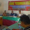 Proses Berjalannya Sidang Perdamaian Adat Antara Ahli Waris Alm Ibung Bangsa dengan Pihak PT BBM di Ruang Sidang Adat Kedamangan Wilayah Kecamatan Tewah Kabupaten Gunung Mas Beberapa Waktu Yang Lalu. Foto : editor1