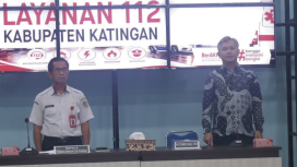 FOTO : Suasana kegiatan rapat pendahuluan persiapan Layanan 112 Kabupaten Katingan, di aula media center Diskominfostandi setempat.