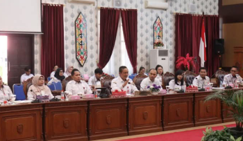 FOTO : Sekda Katingan dan DPRD Katingan saat menghadiri reses anggota DPD RI Agustin Teras Narang.
