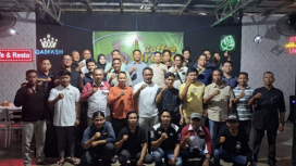 Foto Bersama Usai Kegiatan Coffee Break Dandim 1013/Muara Teweh Dengan Insan Pers Murung Raya di Cafe De Laluna Kota Puruk Cahu, Kamis (4/6/2026). Foto : IST