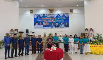 FOTO : Asisten III Setda Katingan, Dr Sawun bersama, Kormi, ILDI, GOW dan masyarakat pada perayaan peringatan HLUN, di Gedung Salawah Kasongan.