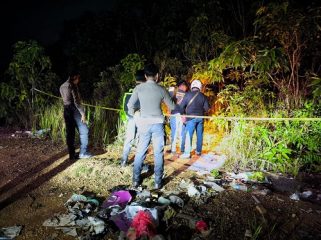 Jajaran Kepolisian Saat Berada di TKP Lokasi Penemuan Mayat Janin Sekaligus Memasang Garis Polisi di Lokasi, Senin (1/6/2026). Foto : IST