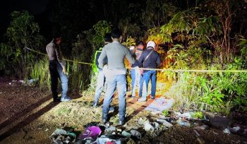 Jajaran Kepolisian Saat Berada di TKP Lokasi Penemuan Mayat Janin Sekaligus Memasang Garis Polisi di Lokasi, Senin (1/6/2026). Foto : IST