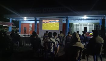 NOBAR : Suasana nobar semifinal piala dunia yang mempertemukan Inggris melawan Argentina, Kamis (16/7/2026) dini hari.